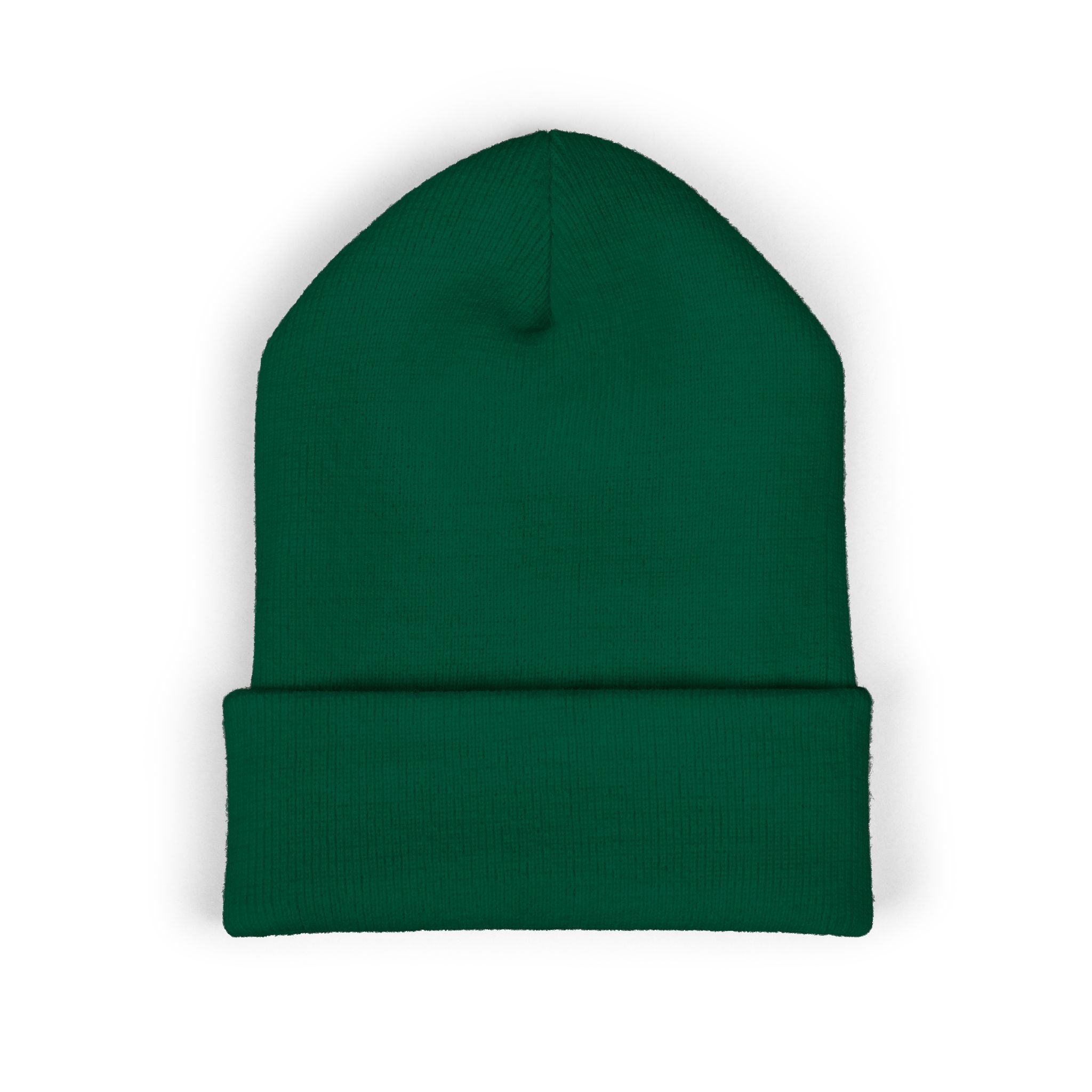 =Embroidered Recycle Symbol Cuffed Beanie (Dark Colors)