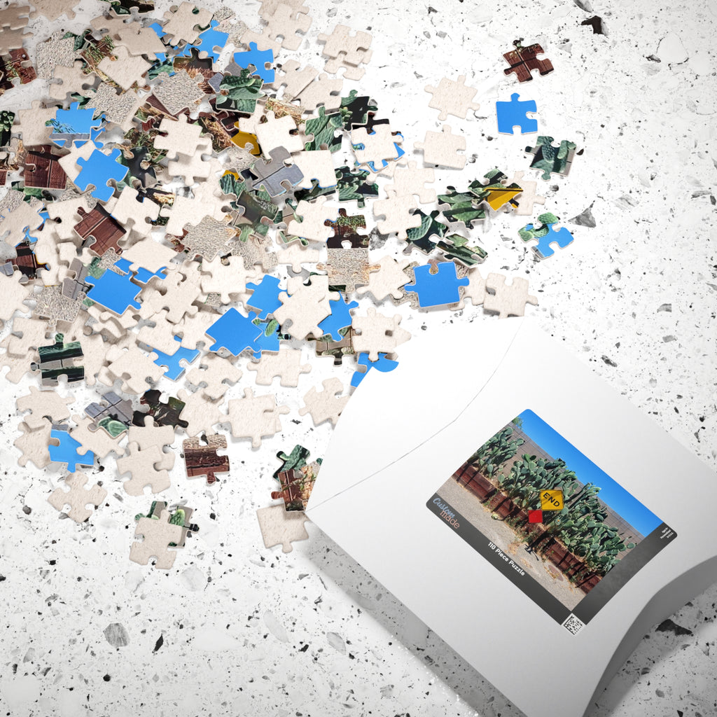 Cactus 'End' Sign Jigsaw Puzzle — 110-1014 Piece Botanical Jigsaw Puzzle