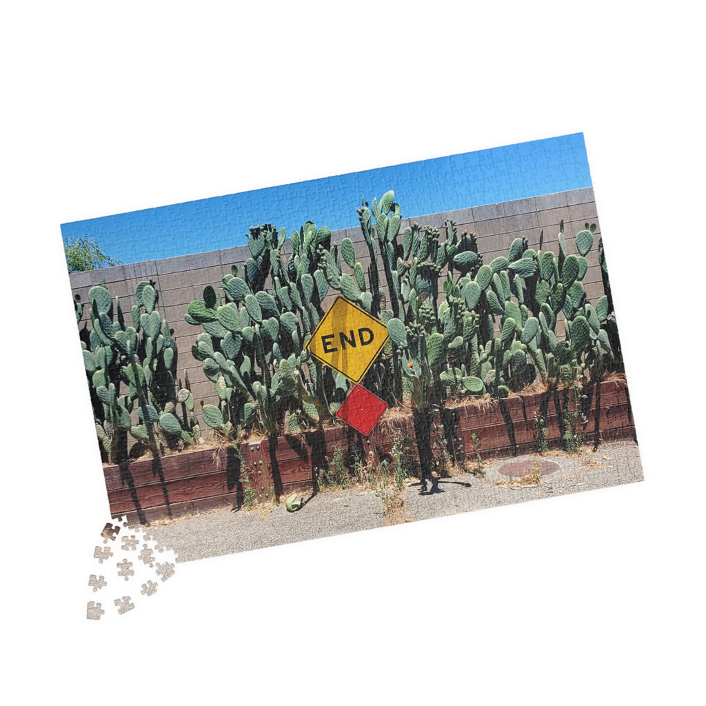 Cactus 'End' Sign Jigsaw Puzzle — 110-1014 Piece Botanical Jigsaw Puzzle