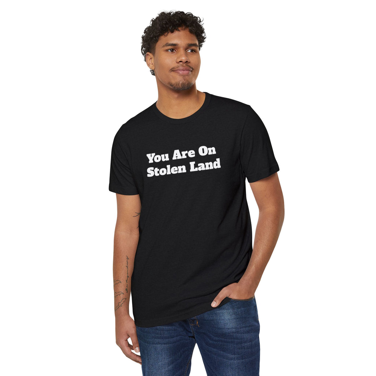 "You Are On Stolen Land" Organic Recycled Tee