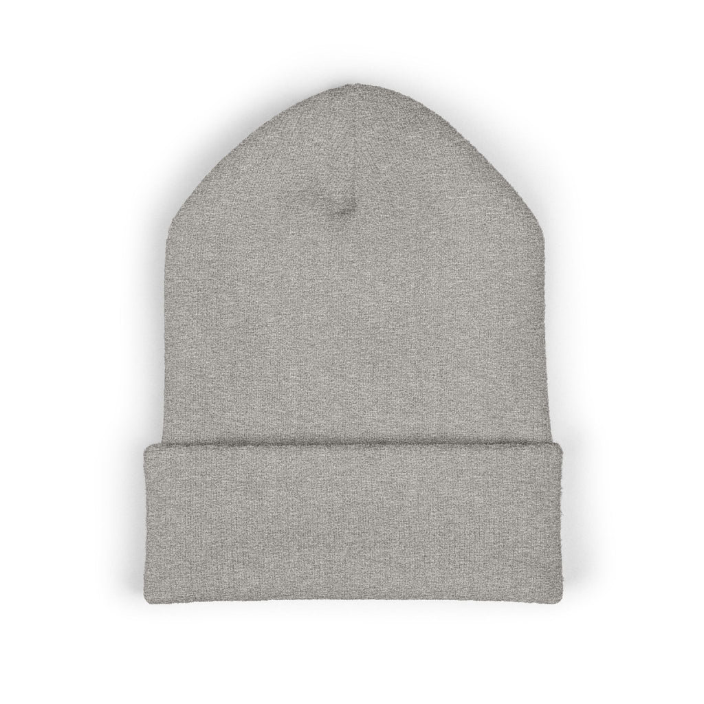 Gorro con puño y símbolo de reciclaje bordado