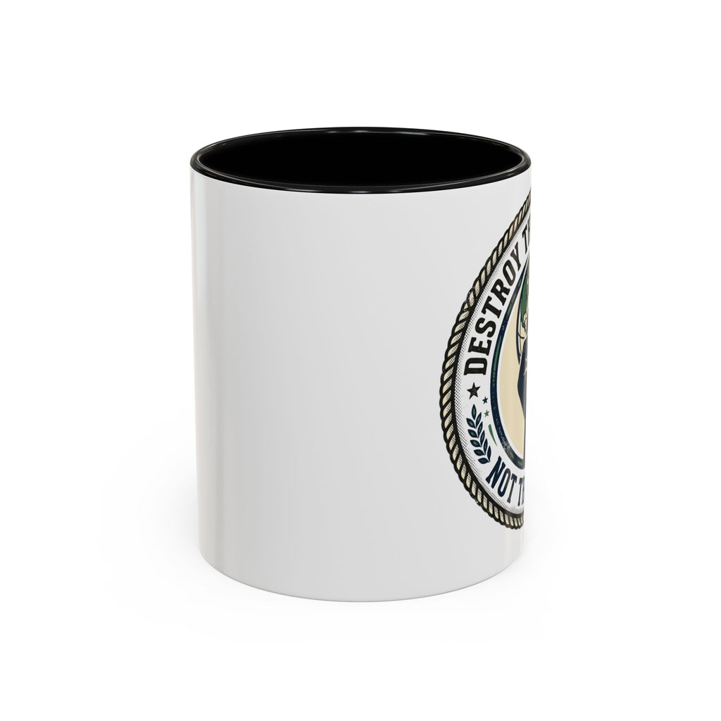 Destroy the Patriarchy Not the Planet Coffee Mug – Feminist Eco Justice Accent Mug (11/15oz)
