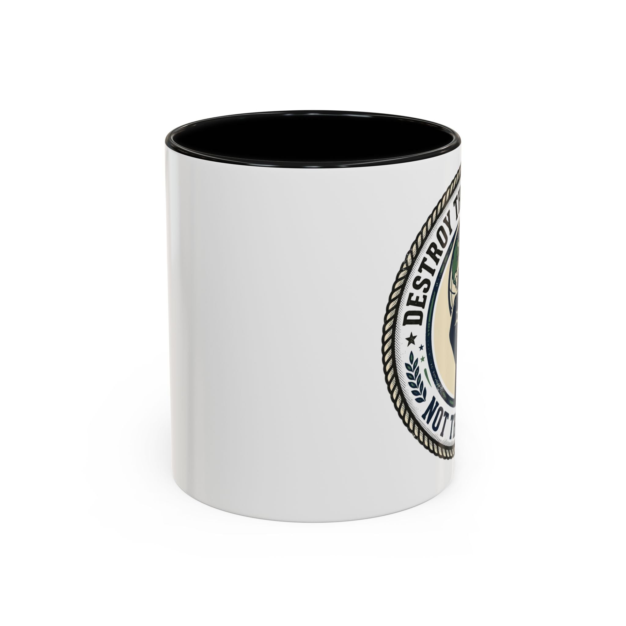 Destroy the Patriarchy Not the Planet Coffee Mug – Feminist Eco Justice Accent Mug (11/15oz)