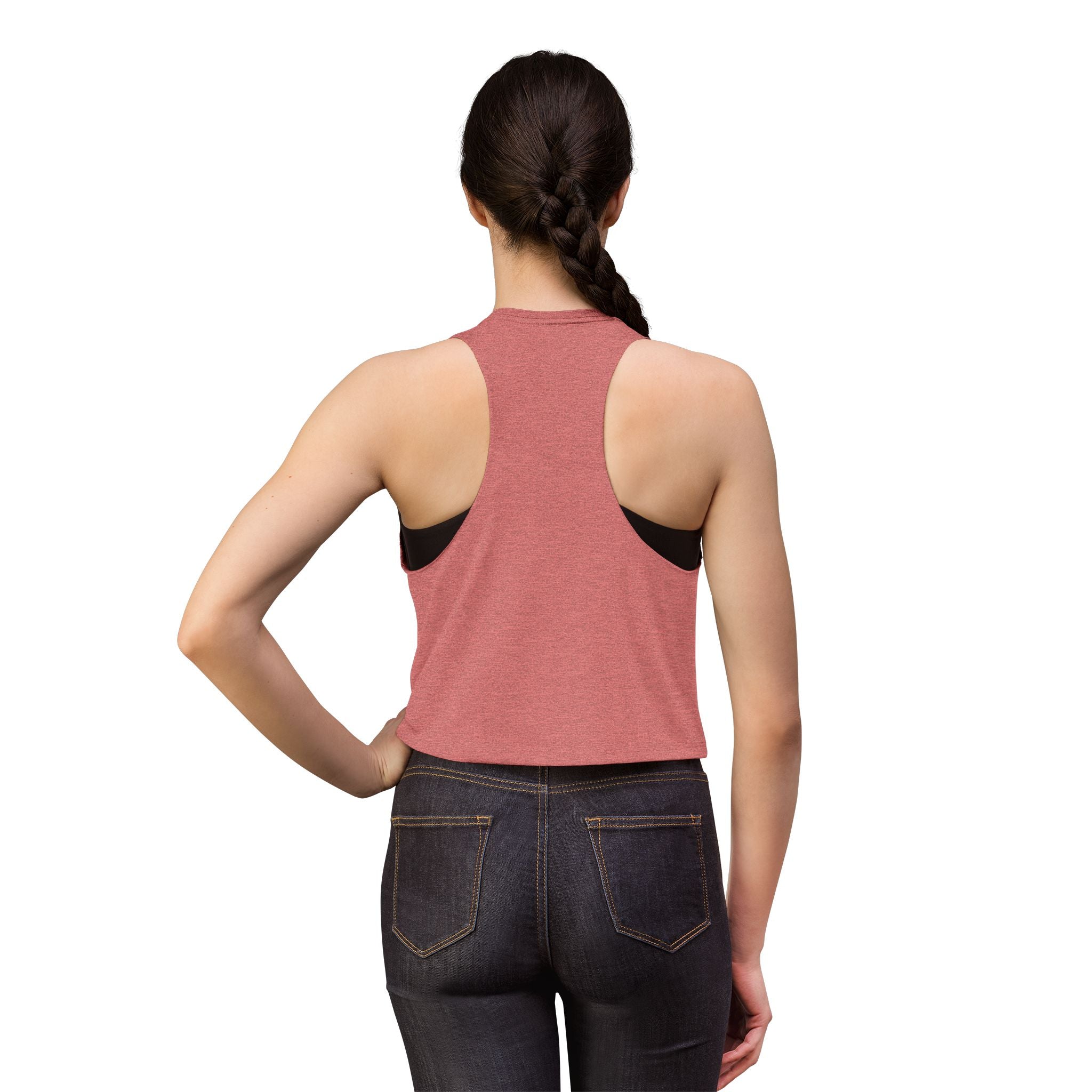 Top Corto Floral Ecológico — Camiseta Corta sin Mangas de Mujer "Reduce, Reutiliza, Recicla"