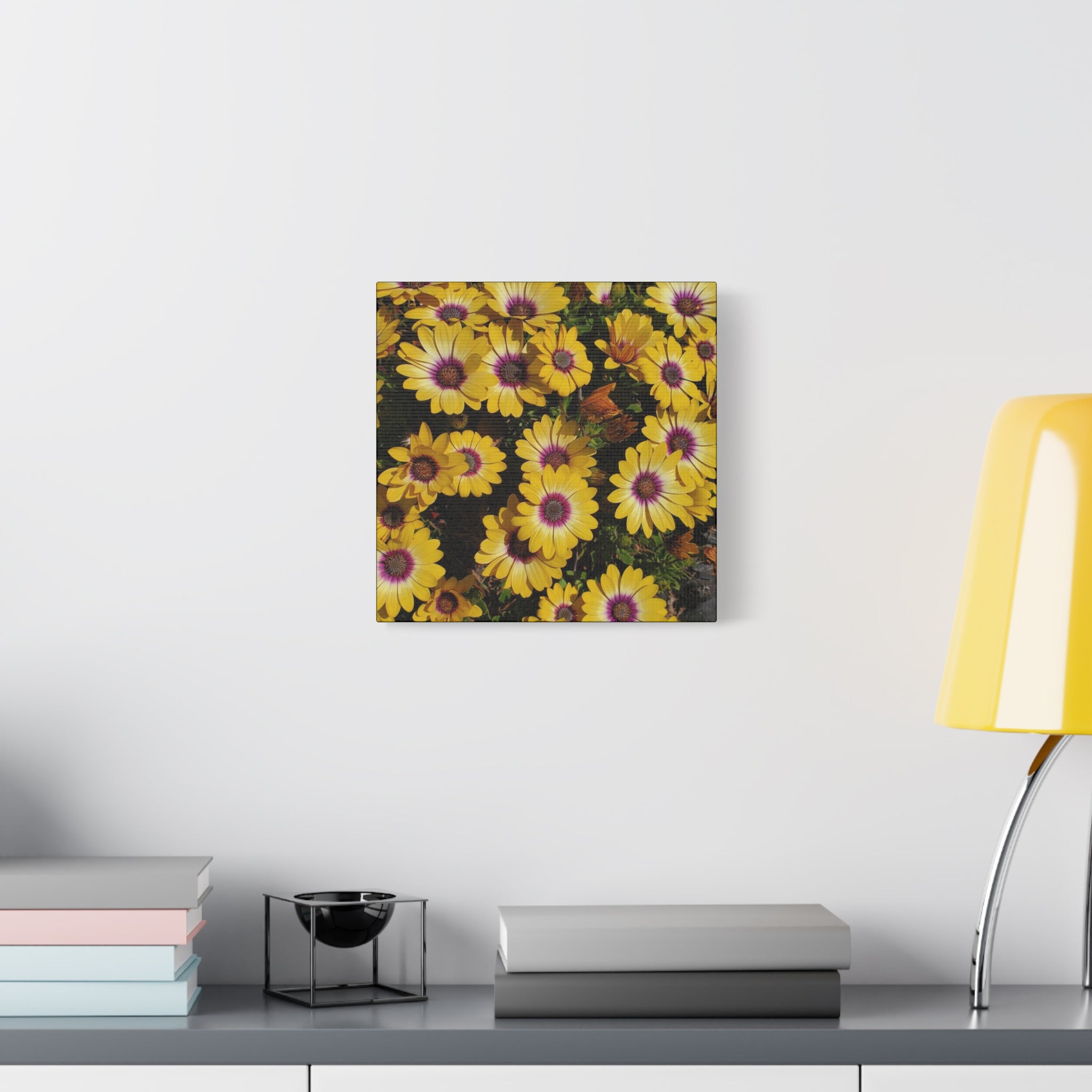 Yellow Daisy Floral Canvas Wall Art