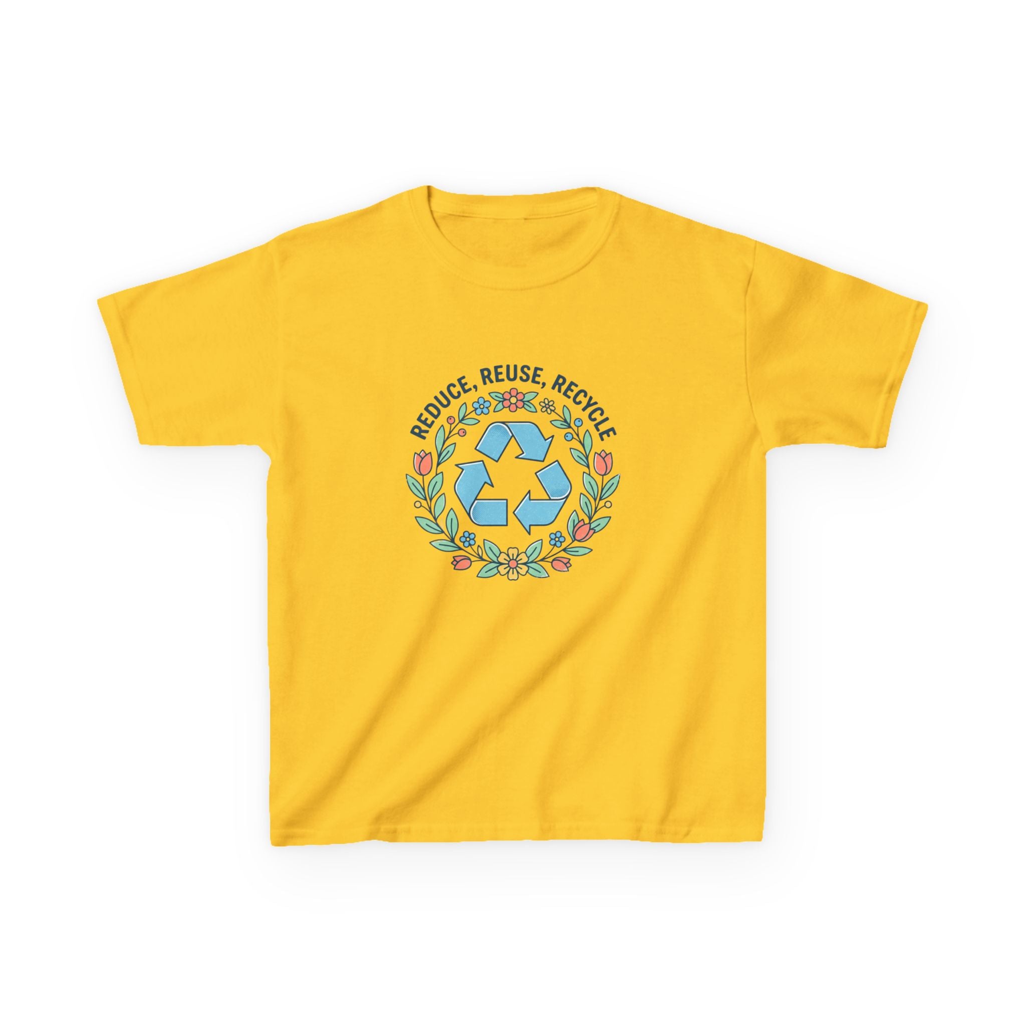 Kids "Reduce Reuse Recycle" Floral T-Shirt