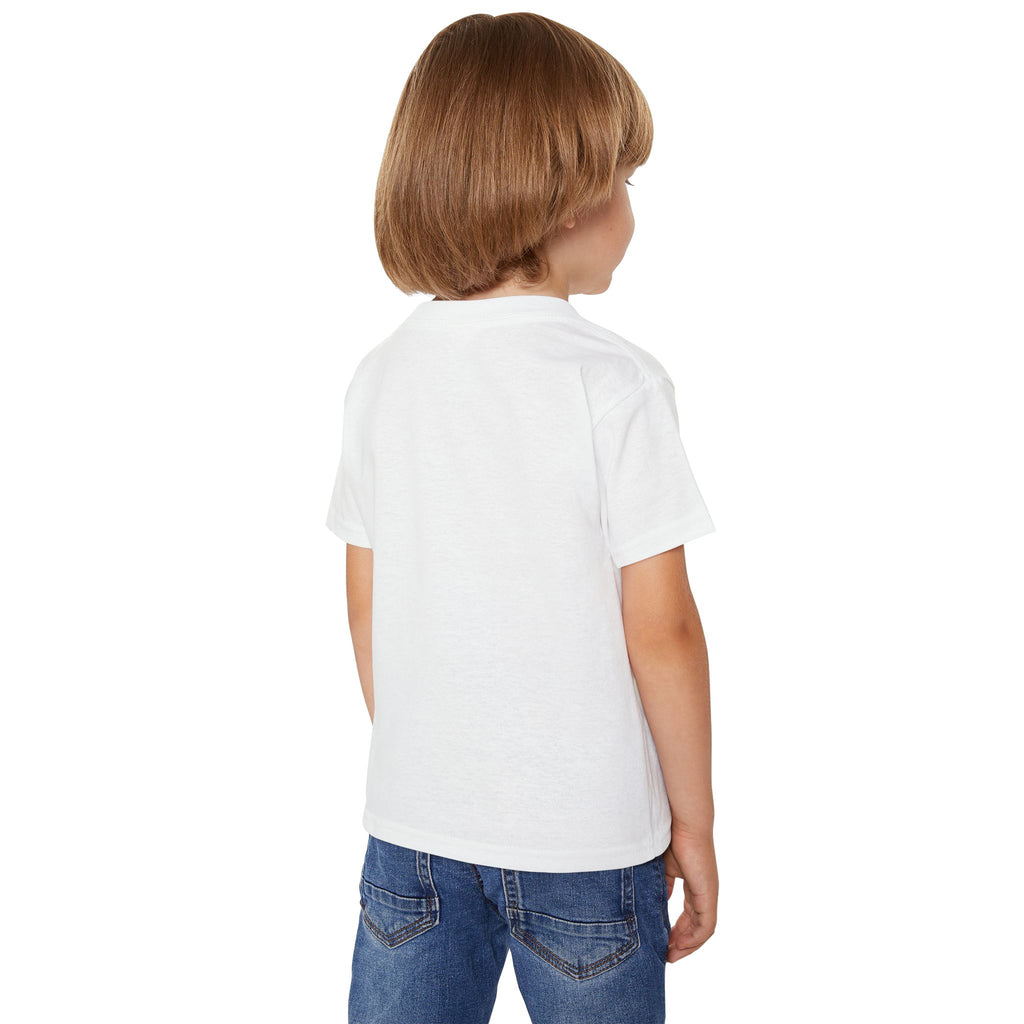 Camiseta para niños pequeños — Gráfico de tren clásico "¡Todos a bordo!"